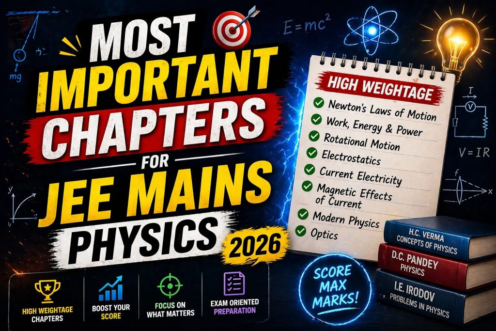 Most Important Chapters for JEE Mains Physics 2026