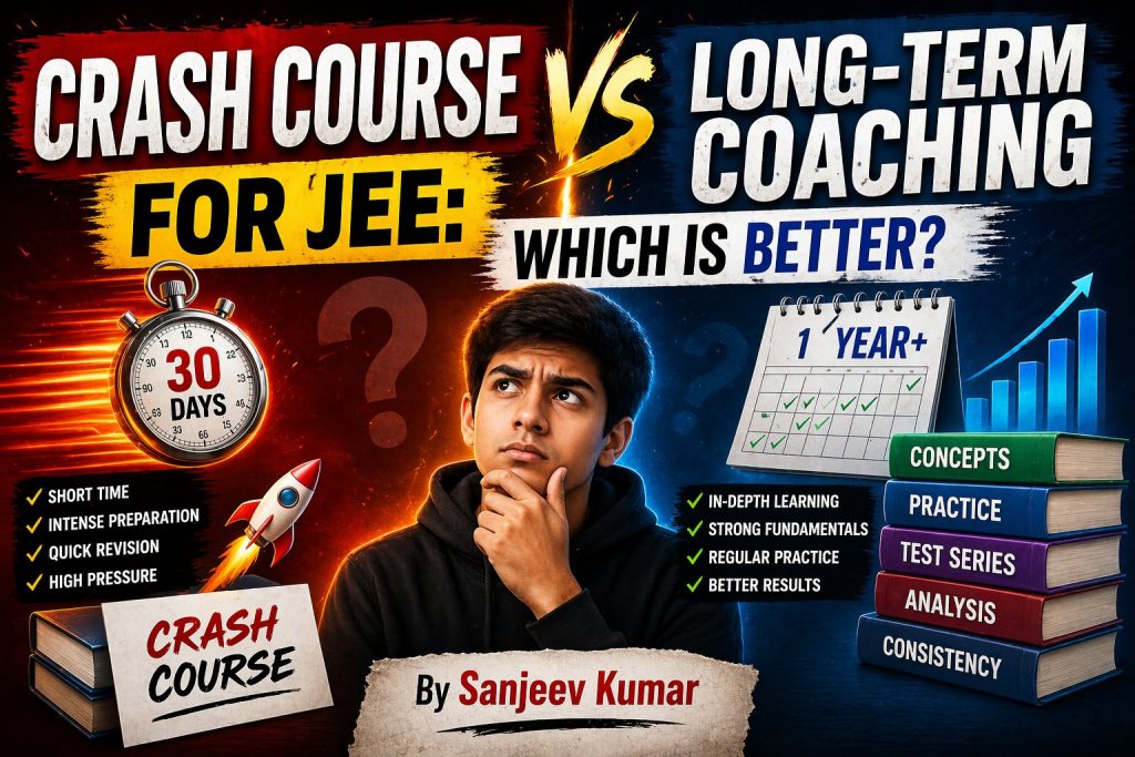 Crash Course vs Long-Term Coaching for JEE: Which is Better? By Sanjeev Kumar